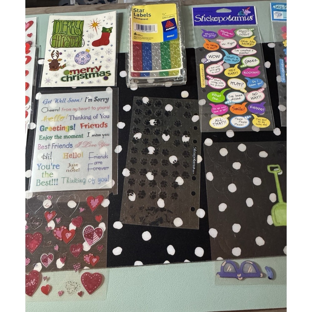 Scrapbooking Journaling Craft Letters Numbers Stickers Quotes Lot Over 50 Sheets - Picture 10 of 14